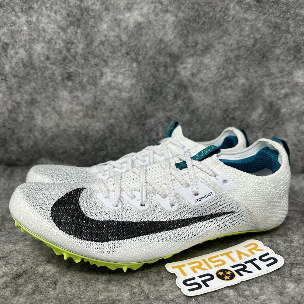 Nike Zoom Superfly Elite 2 Track Shoes Mens Size 8 White Green Spikes FZ9662-100